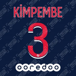 Kimpembe 3 (Official PSG 2020/21 Home Ligue 1 Name and Numbering)